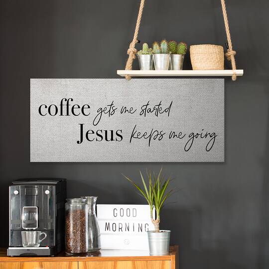 Stupell Industries Jesus Keeps Me Going Canvas Wall Art